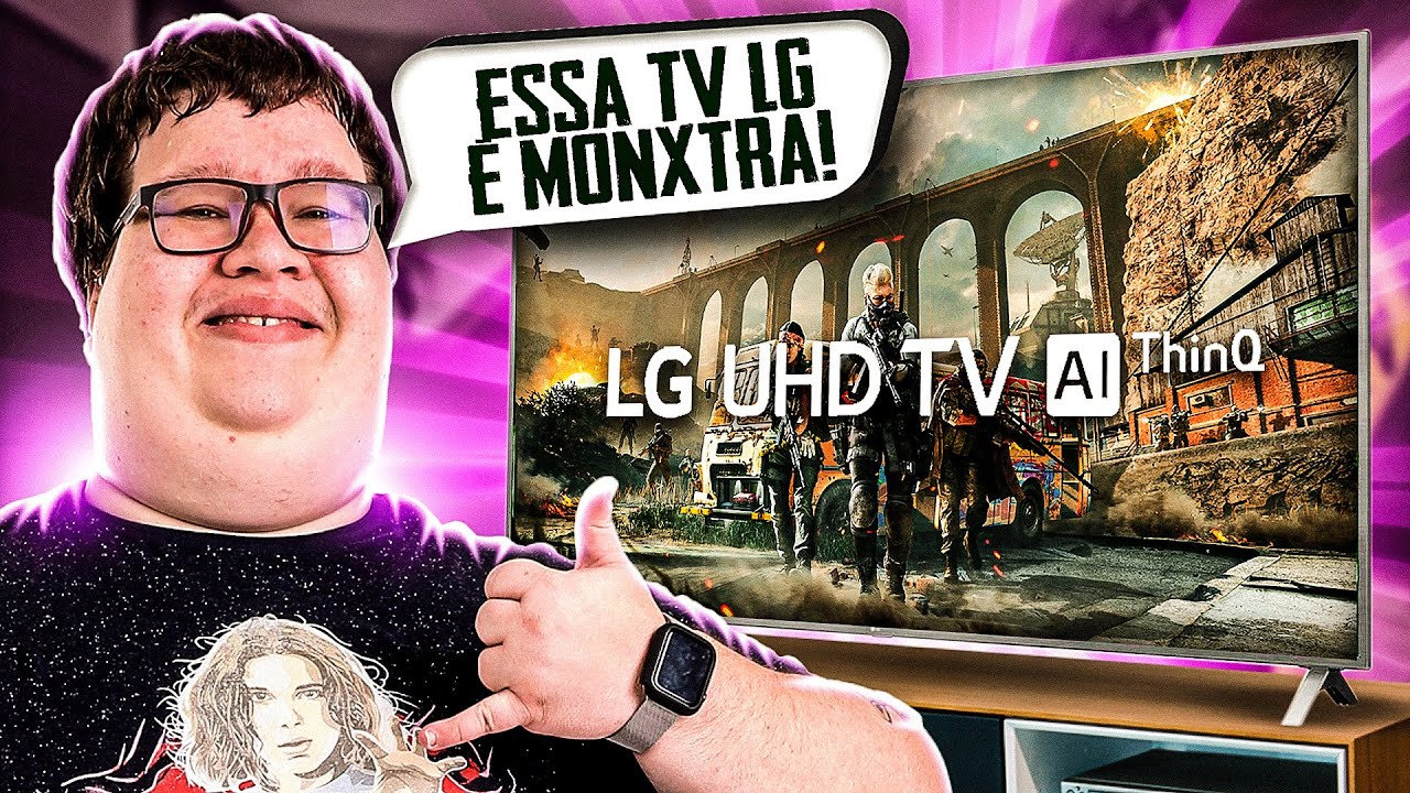 TELA DE CINEMA *OTIMIZADA PARA JOGOS*! 😱 LG UHD ThinQ AI TV -  (MELHOR LG TV 4K 2022) | STOLEN