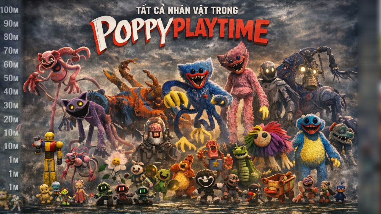 Full Tất Cả Nhân Vật Trong Poppyplaytime 1-5 #jpman #poppyplaytime