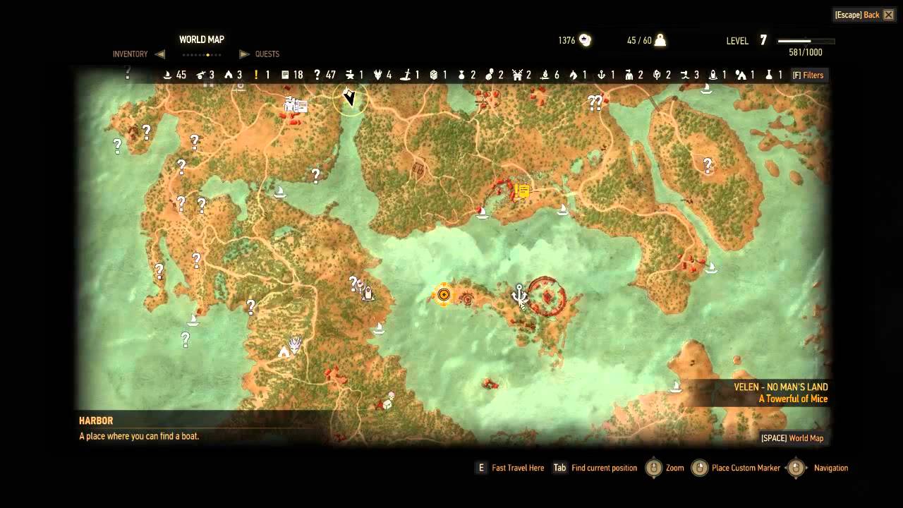 fast travel map witcher 3