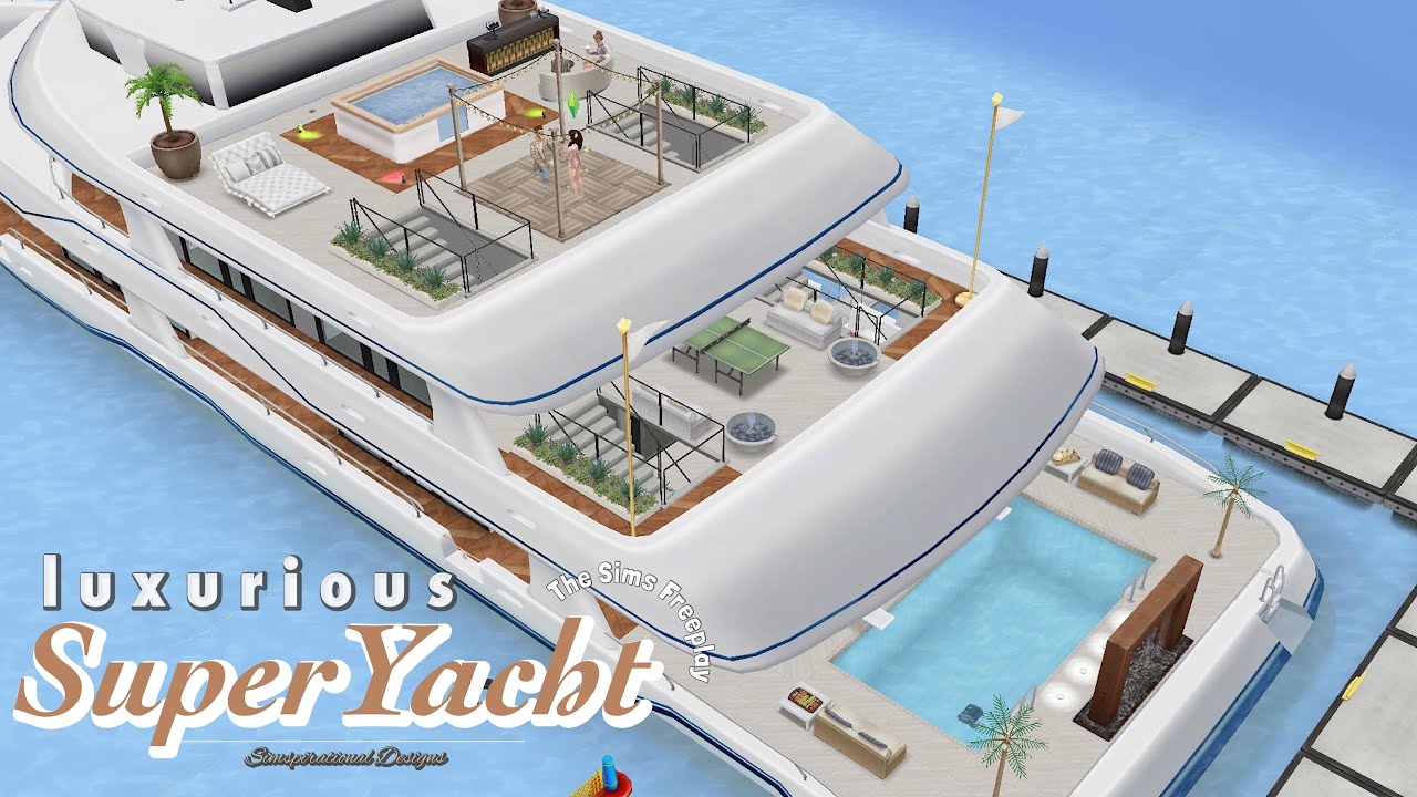 LUXURIOUS SUPERYACHT The Sims Freeplay Yacht Tour Floor Plans