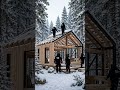 Built a Cozy Winter Cabin in the Middle of a Snowy Forest ❄️🏡