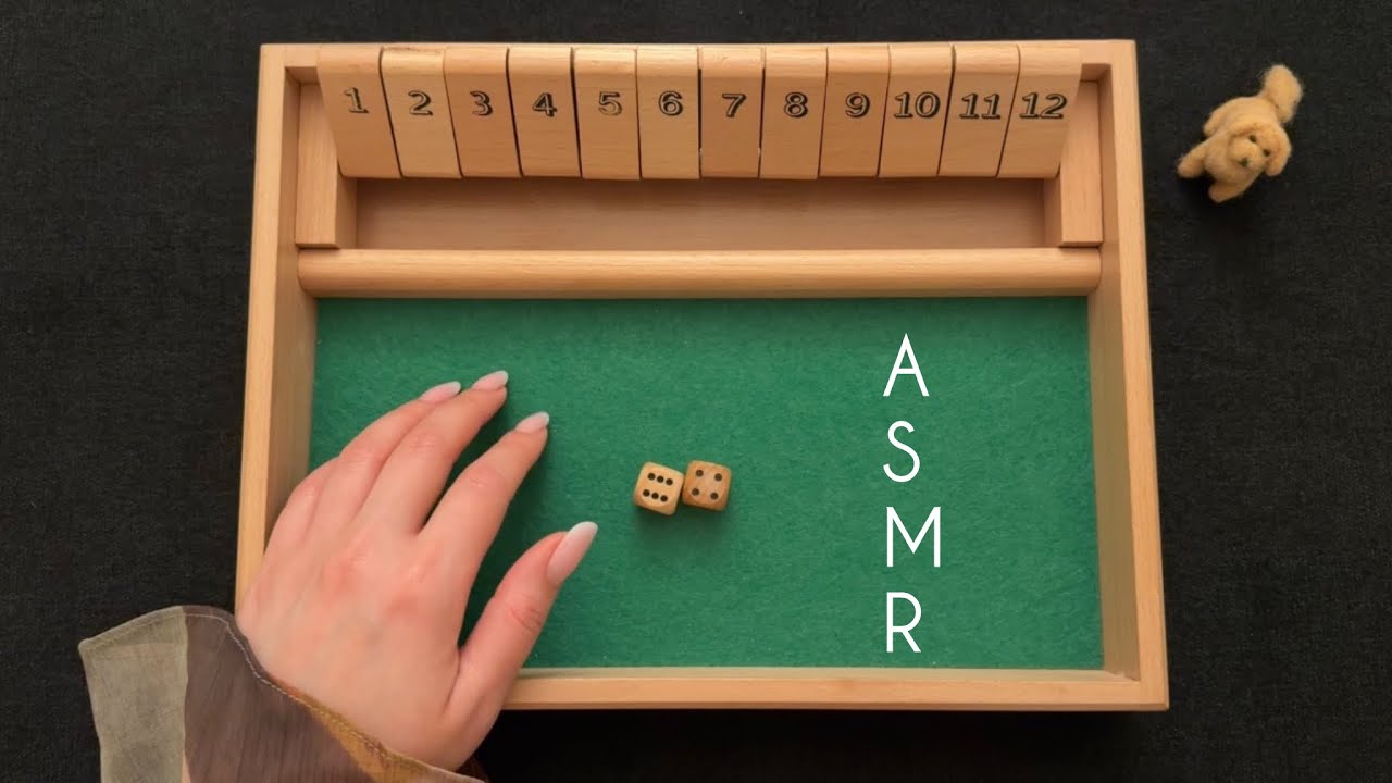 ASMR | Shut The Box 🎲 New Version, Gum Chewing & Whispering