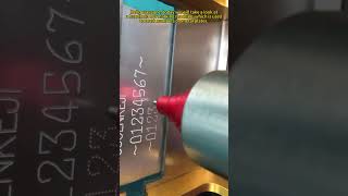 Handheld Dot Peen Marking Machine | Number Engraving on Metal Plates