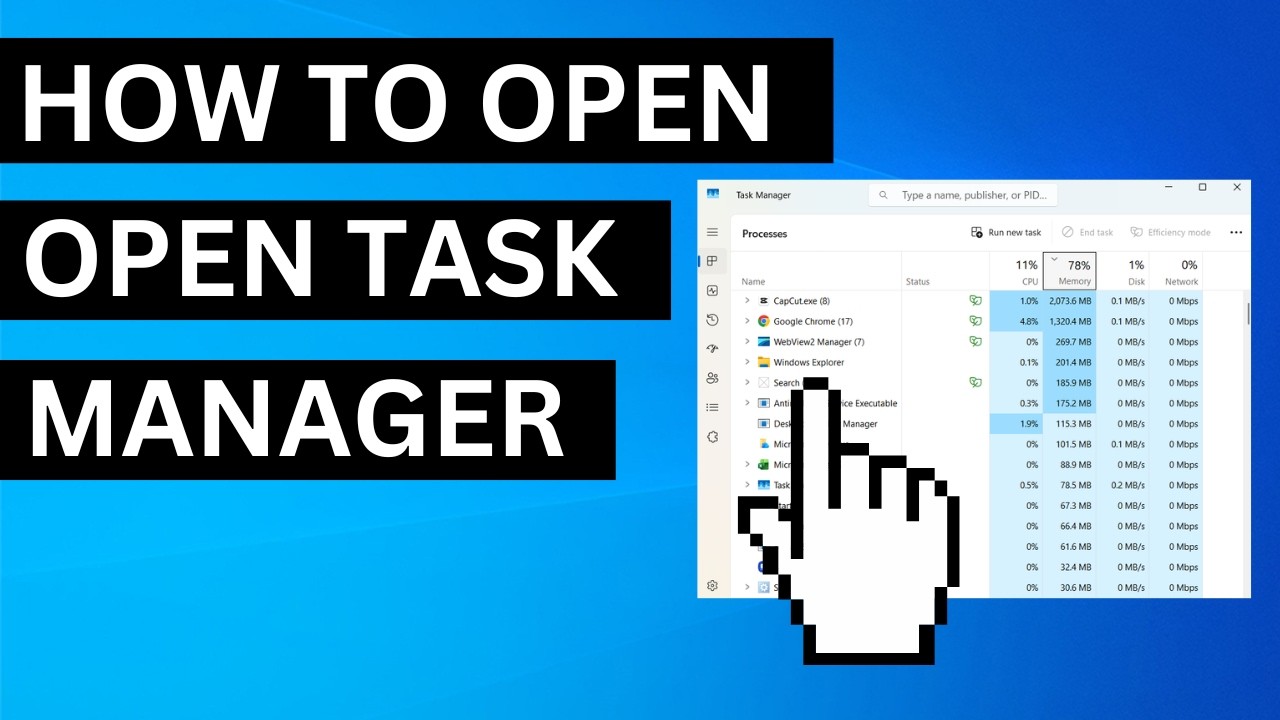 How to Open Task Manager (Windows 11 & Windows 10) - YouTube
