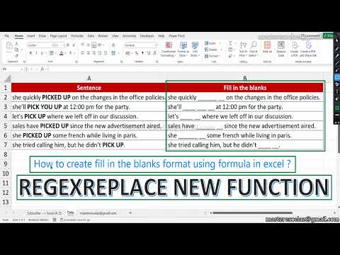 REGEXREPLACE - New excel formula 2025 | excel 365 tutorial