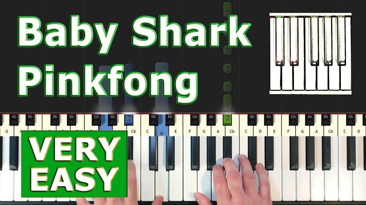 Baby Shark (Piano Tutorial) #babysharkpiano #babyshark #easypianotutor, baby shark piano