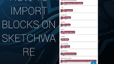 Sketchware how to import blocks