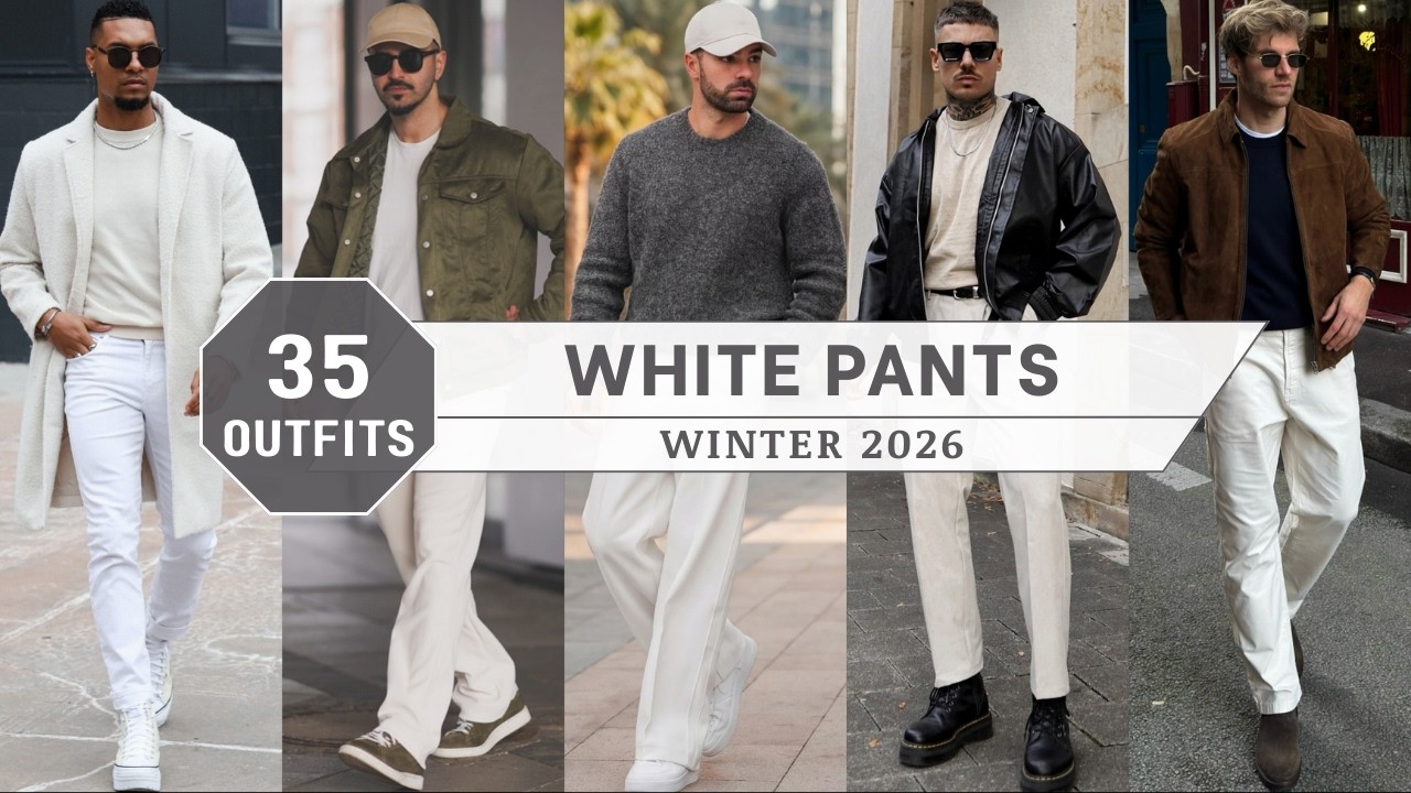 35 способов стилизовать белые брюки для зимы 2026 года | Мужская мода