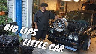 The Widebody E30 gets BIG Wheels! Pulling the Motor for a refresh...