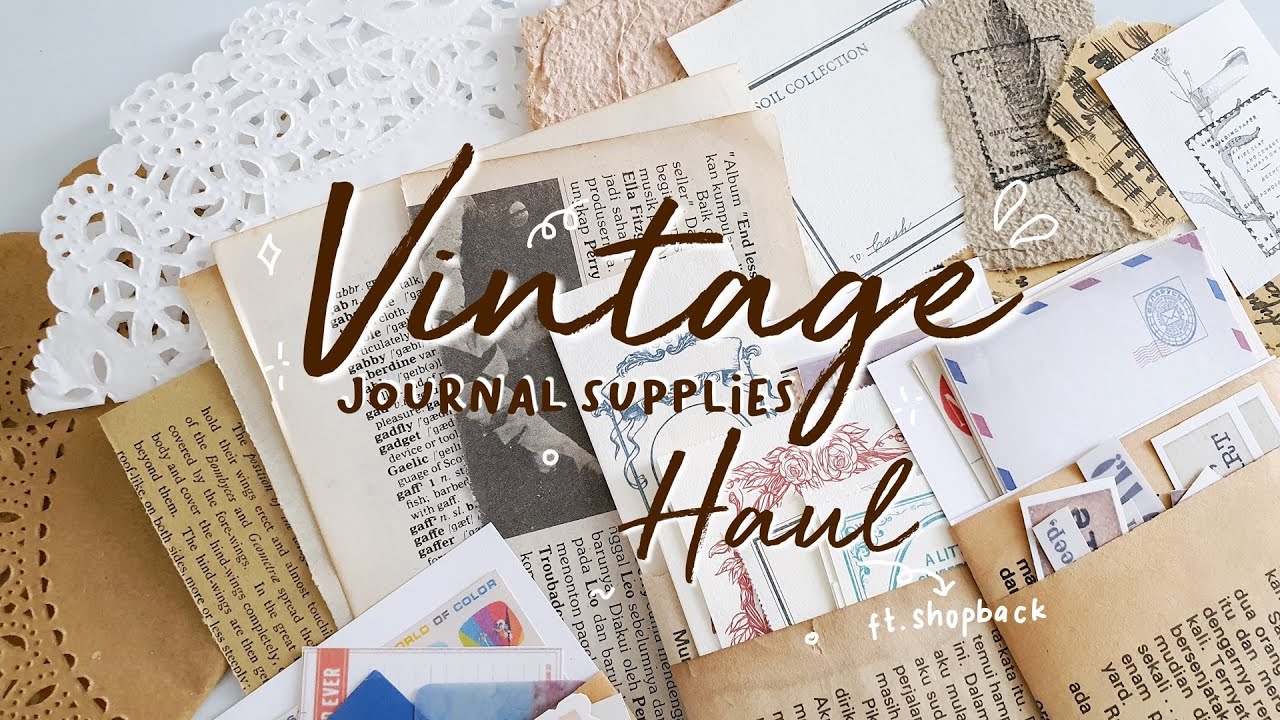 Vintage Journal Supplies Haul ft. Shopback - Tokopedia Indonesia