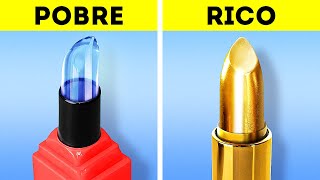 ¡RICOS VS. POBRES! TRUCOS Y DISPOSITIVOS DE BELLEZA INCREÍBLES