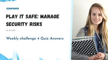 Play It Safe: Manage Security Risks Weekly challenge 4 Quiz Answers