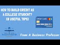 Building Credit as a College Student