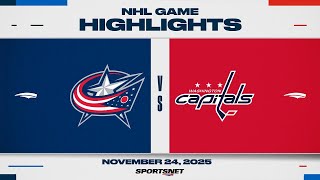Nhl Highlights Blue Jackets Vs. Capitals - November 24, 2025