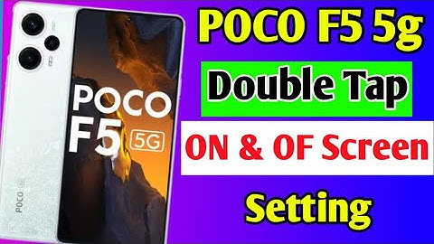 POCO F5 5g double tap to turn on of screen setting | how to enable double tap setting POCO F5 5g