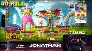 40 Kills Jonathan New Highest Kill Record BGMI 4 5 Update