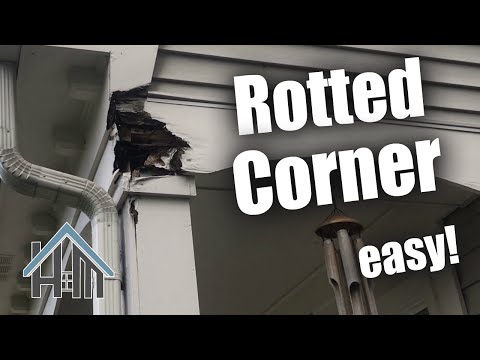 how to repair rotted wood, rotted trim on front porch. Easy!