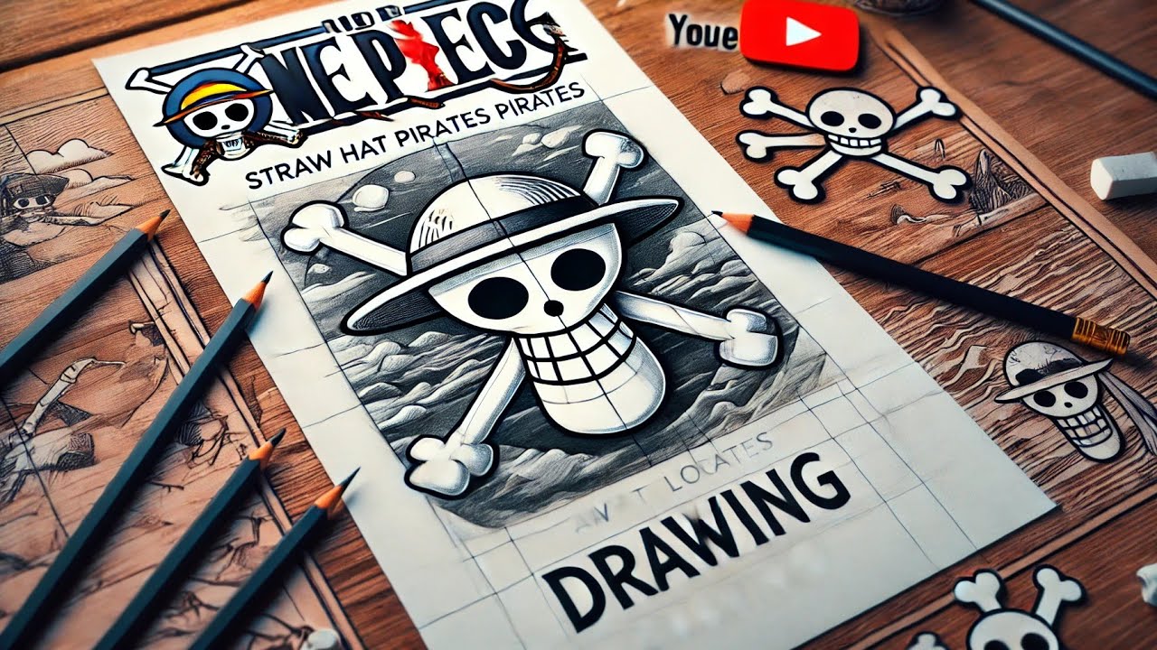 Straw Hat pirates logo drawing