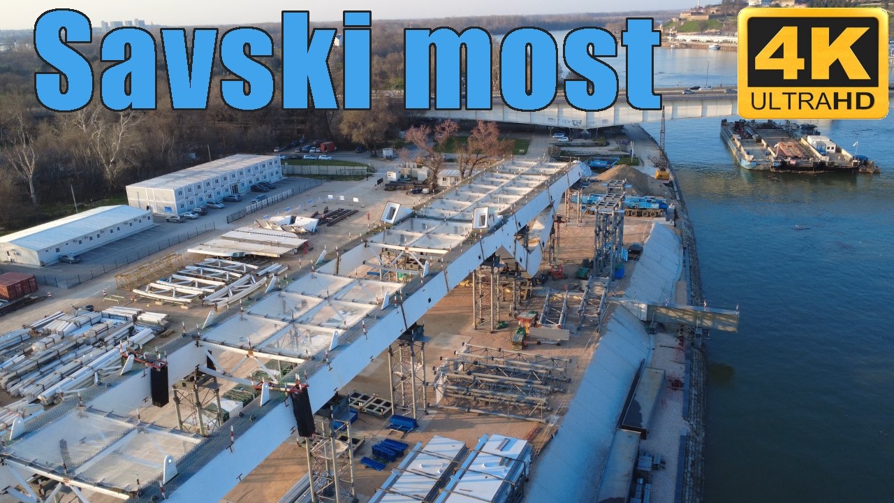 Savski most - dron snimak