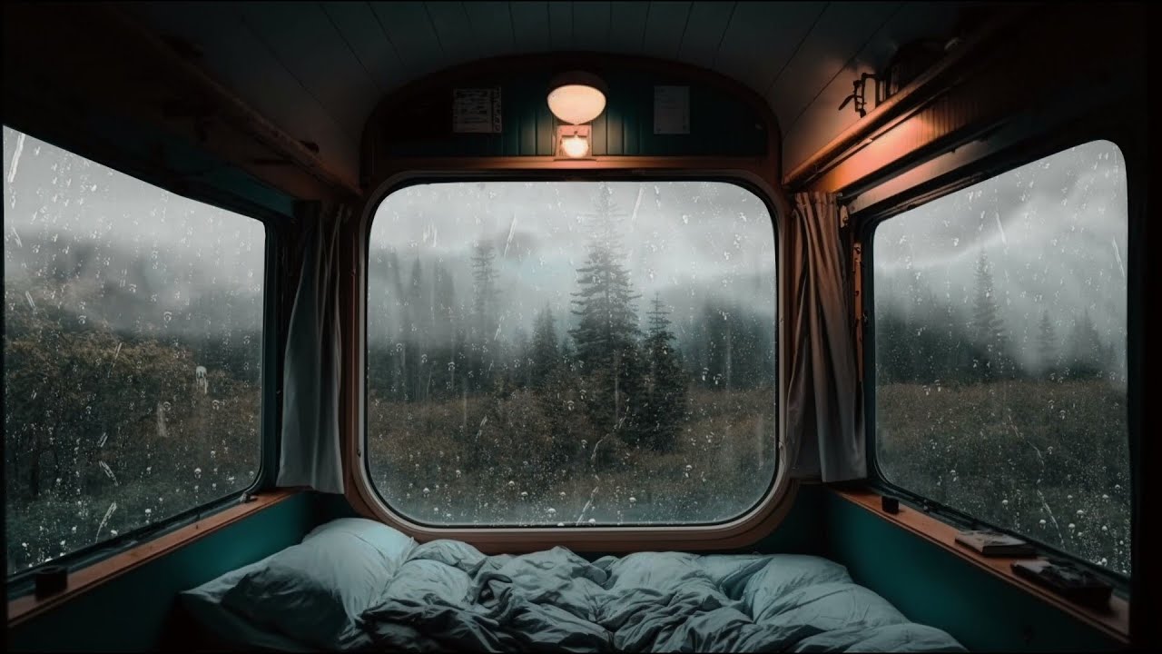 🌧🚌The sound of rain overflows the cabin of the motor home helping you fall asleep fast🚌 YouTube