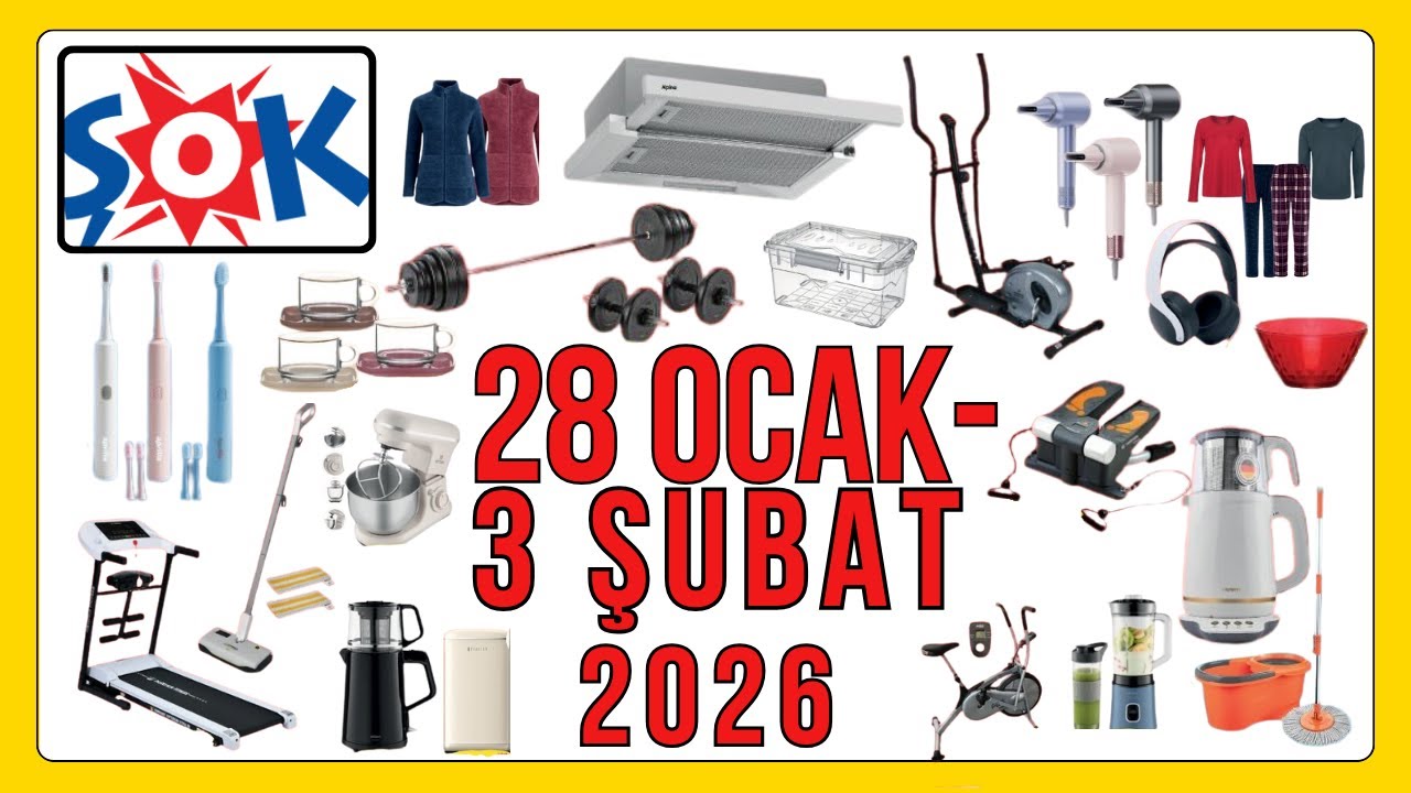 SPOR ÜRÜNLERİNDEN EV ÜRÜNLERİNE UZANAN ZENGİN BİR KATALOG ŞOK 28 OCAK - 3 ŞUBAT 2026 AKTÜEL KATALOĞU