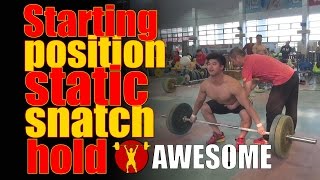 Chinese weightlifting  technology starting position static snatch hold