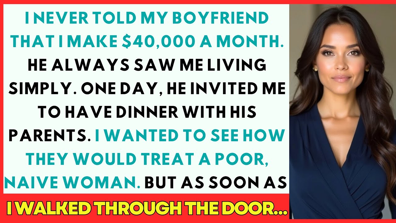 I Acted Poor And Naive At Dinner With My Boyfriend’s Rich Parents — What Happened Shocked Everyone.