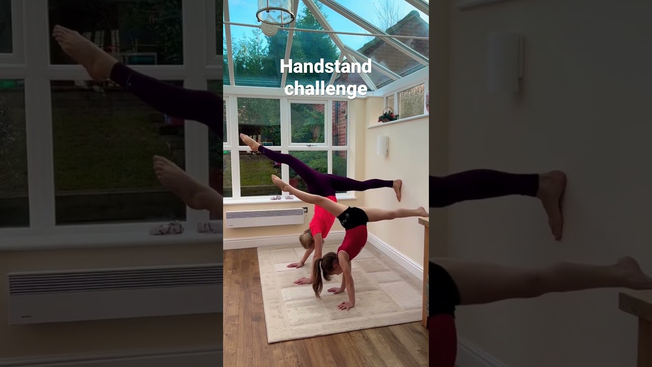 Wall Handstand Challenge with mum ❤️ 