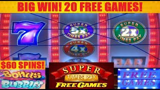 YES! Back to Back! Big wins on Super Times Pay! $60 Spins! Wild Red Sevens slot Play! Free Games! screenshot 4