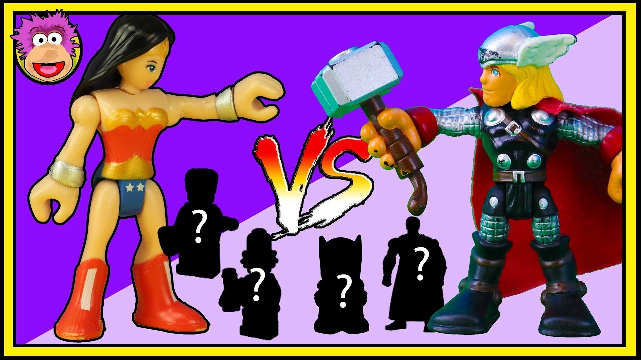 BLIND BAG BATTLE 4! Wonderwoman vs Thor Justice League Blind Bags