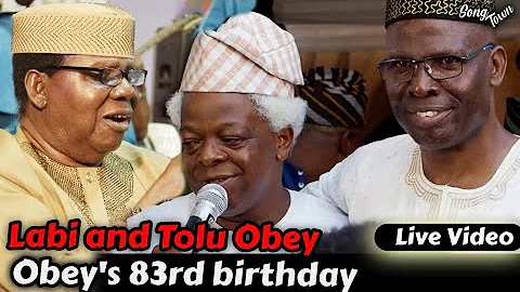 Labi Obey and Tolu Obey At The 83rd Birthday of Sir Ebenezer Obey