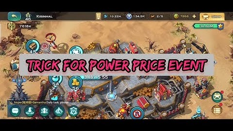 Trick Revealed For Power Price Event - Art of conquest