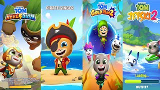 🔥 Talking Tom Hero Dash vs Gold Run vs Gold Run 2 vs Tom Jetski – Every Boss Evolution Battle  screenshot 1