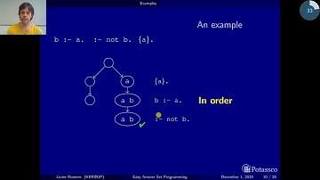 Easy answer set programming, introduction, first example
