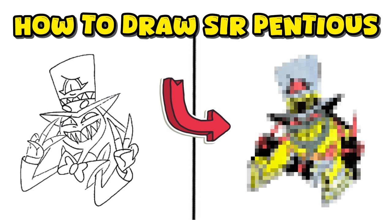 How to Draw Sir Pentious from Hazbin Hotel – Color Drawing Process