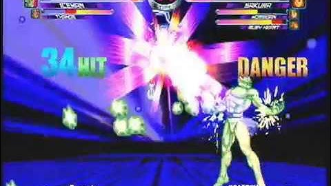 MvC2: Iceman Tech Hit to MidAir Assist Call to Kill Combo
