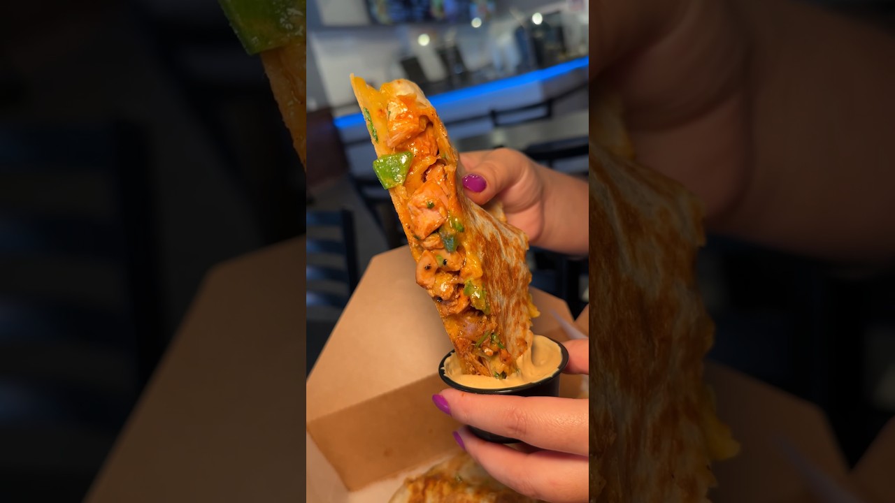 The HONEY CHIPOTLE CHICKEN QUESADILLA from Adobo Mex Grill in Brooklyn, NYC! 🌮🤤🌮🤤 #DEVOURPOWER