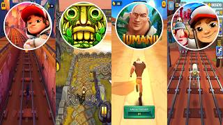 World best 4 running game !😱 INSANE Battle⚔️Subway surfers city🆚Temple run 2🆚Jumanji 🆚Subway surfers screenshot 2