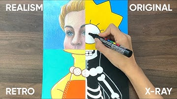 (Full Movie) Drawing Lisa Simpson But in 4 Different Styles ✨ ASMR