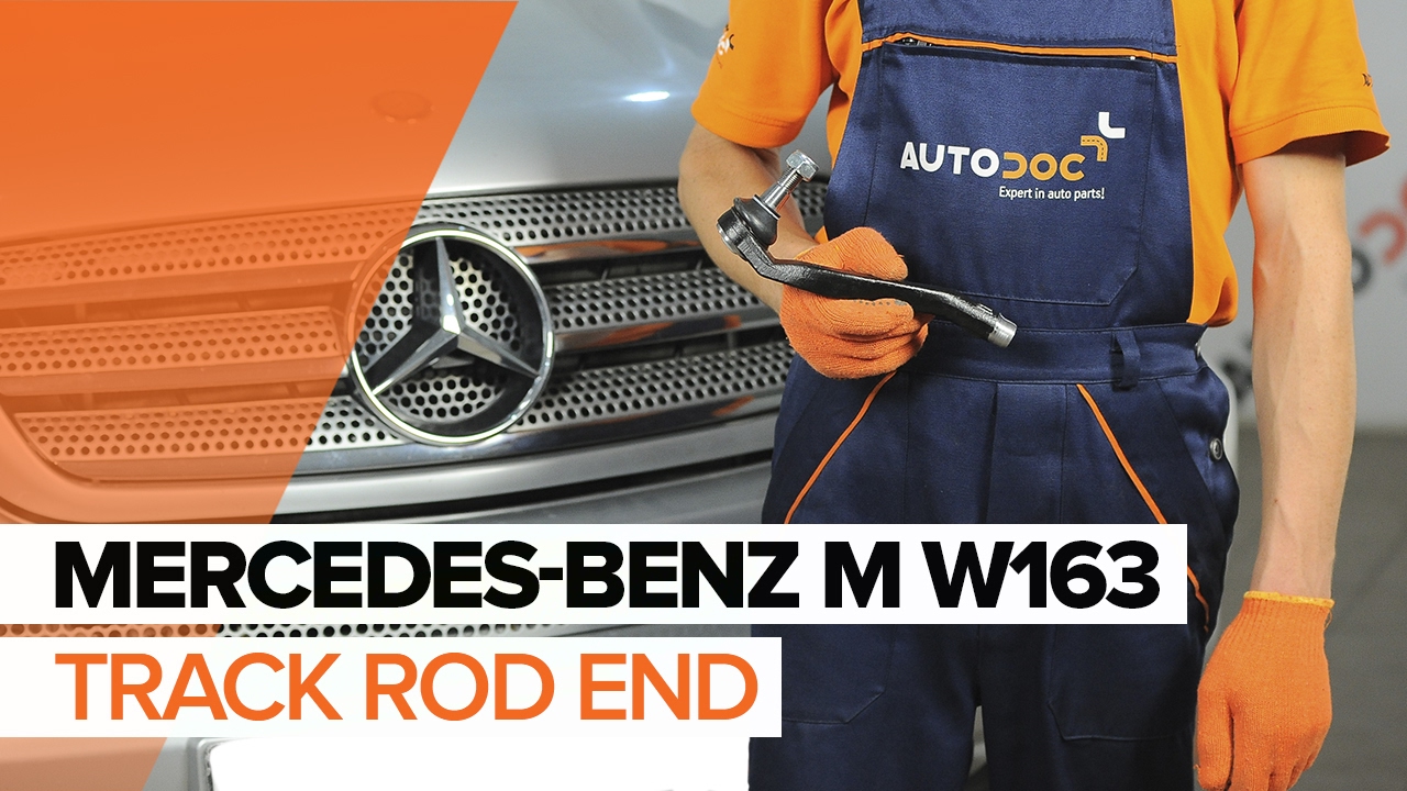 How to change tie rod end / track rod end on MERCEDESBENZ M W163