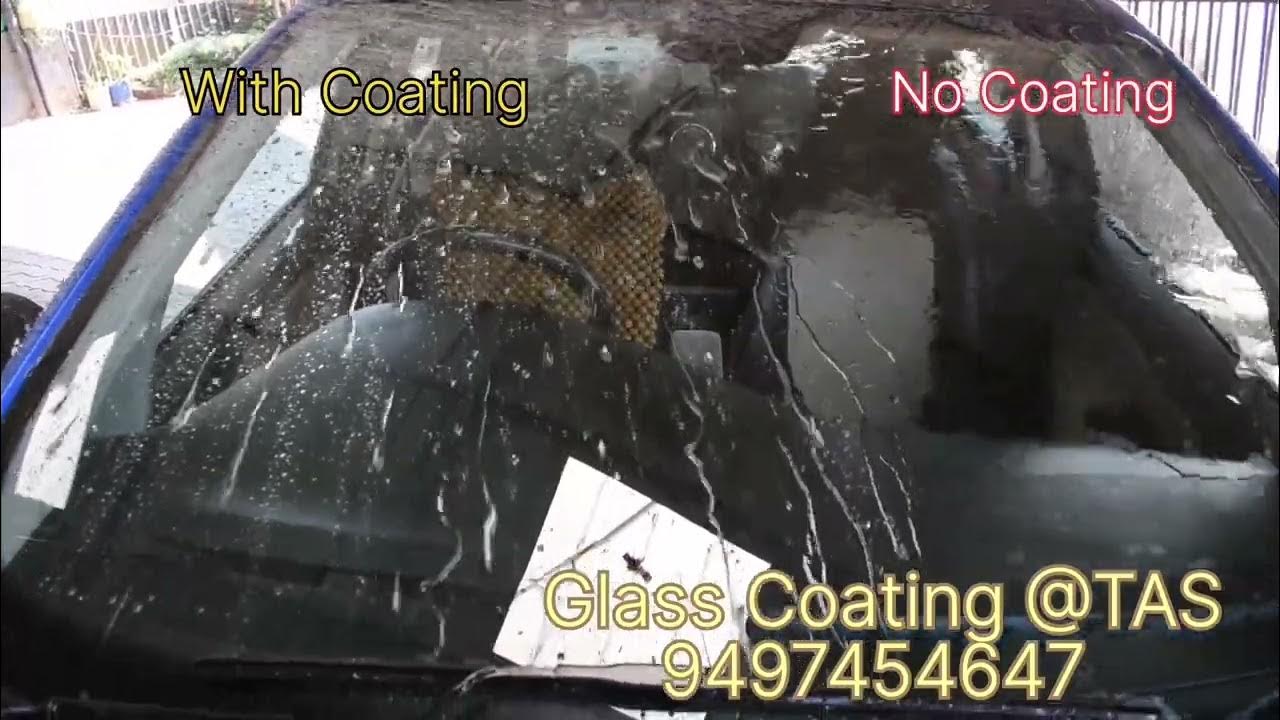 Hydrophobic windshield coating. 