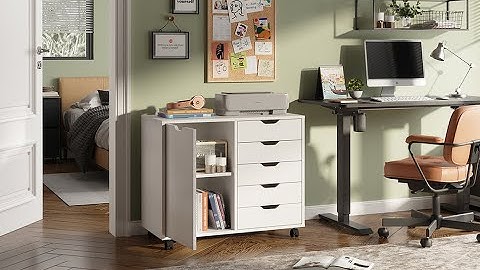 DEVAISE 5-Drawer Wood Dresser Chest with Door, Mobile Storage Cabinet, Printer Stand reviews