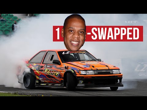 Adam LZ's AE86 Levin Drift Car, Making 500hp through a 1JZ - YouTube