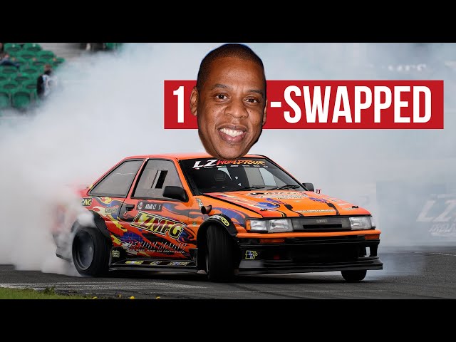 Adam LZ's AE86 Levin Drift Car, Making 500hp through a 1JZ - YouTube