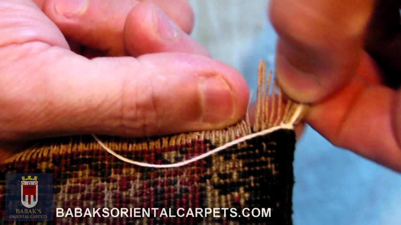 6-Restoration of existing fringes, taking out rows and sealing off the carpet