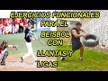 EJERCICIOS FUNCIONALES PARA EL BEISBOL CON LLANTAS (NEUMATICOS) Y LIGAS