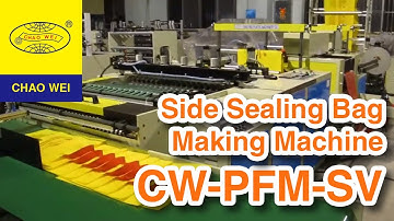 CHAO WEI: Fully Automatic Loop handle, Draw Tape, Patch Handle and Die Cut Bag Making Machine