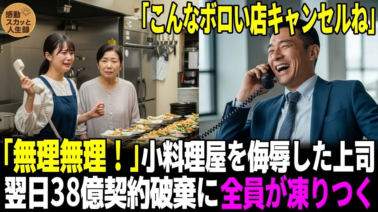 「無理無理！こんなボロい店キャンセルね」小料理屋を侮辱した上司…翌日38億契約破棄に全員が凍りつく