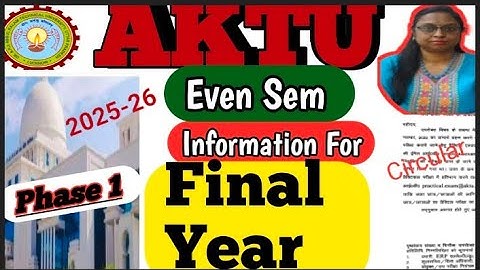 Aktu latest circular for final year student|  new open elective subject