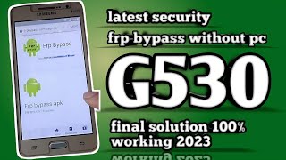 Samsung G530 Frp Bypass Without Pc 100% Working